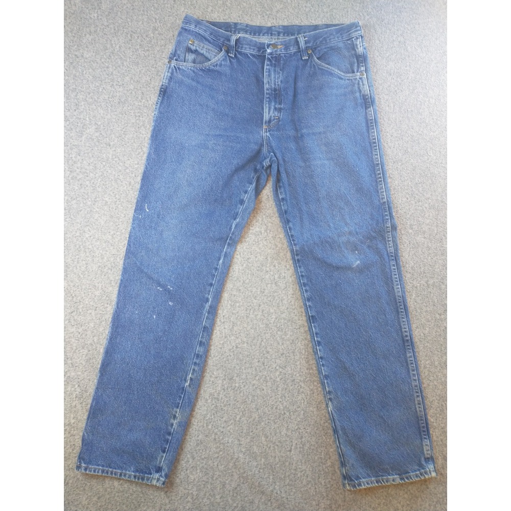 Wrangler Authentics Mens Straight Leg Blue Jeans Medium Wash Denim 35x30